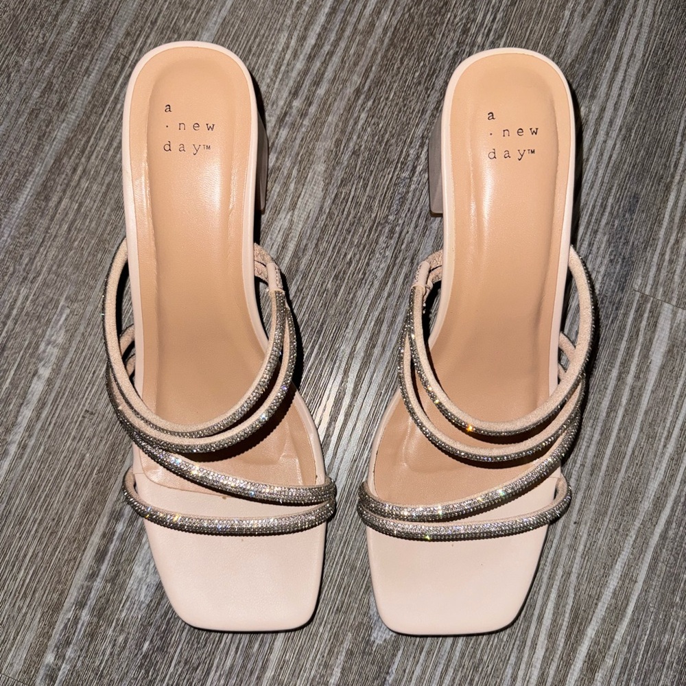 A New Day Cream and Silver Heels with Modern Design